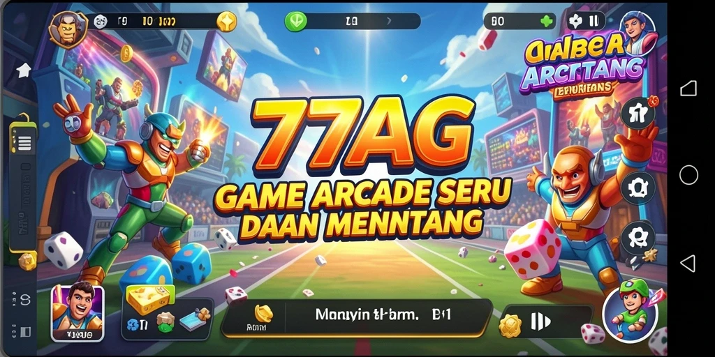 Tangkapan layar gameplay penuh aksi dari 77AG.