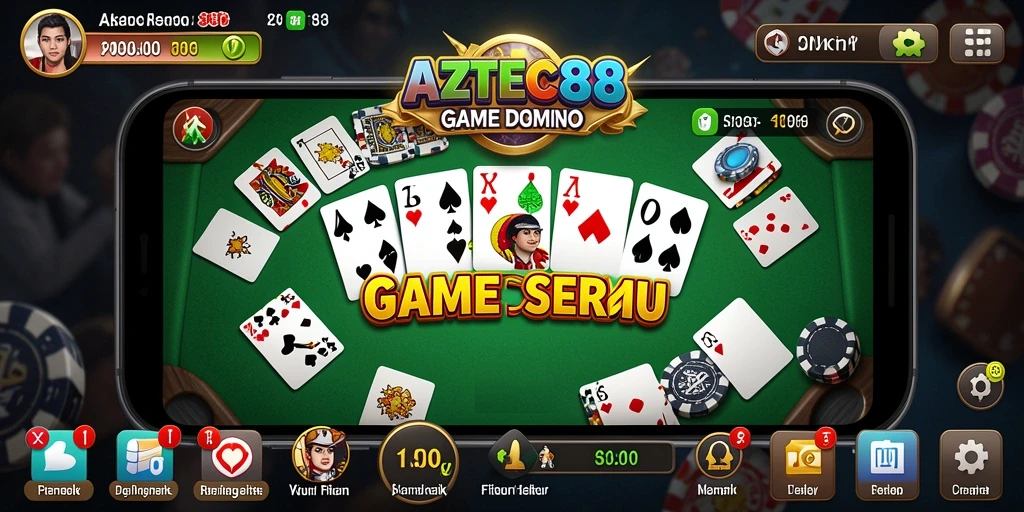 Screenshot utama AZTEC88 menampilkan gameplay seru dalam permainan Domino.