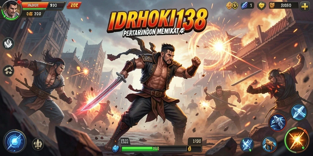 Tangkapan layar utama IDRHOKI138 menampilkan aksi seru dalam pertempuran.