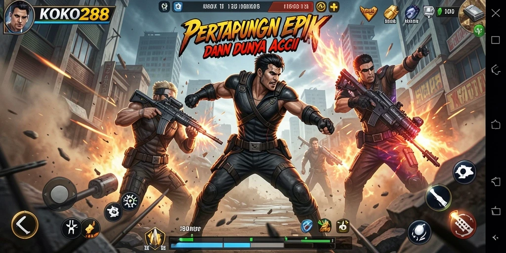Screenshot KOKO288 menunjukkan gameplay aksi yang mendebarkan.