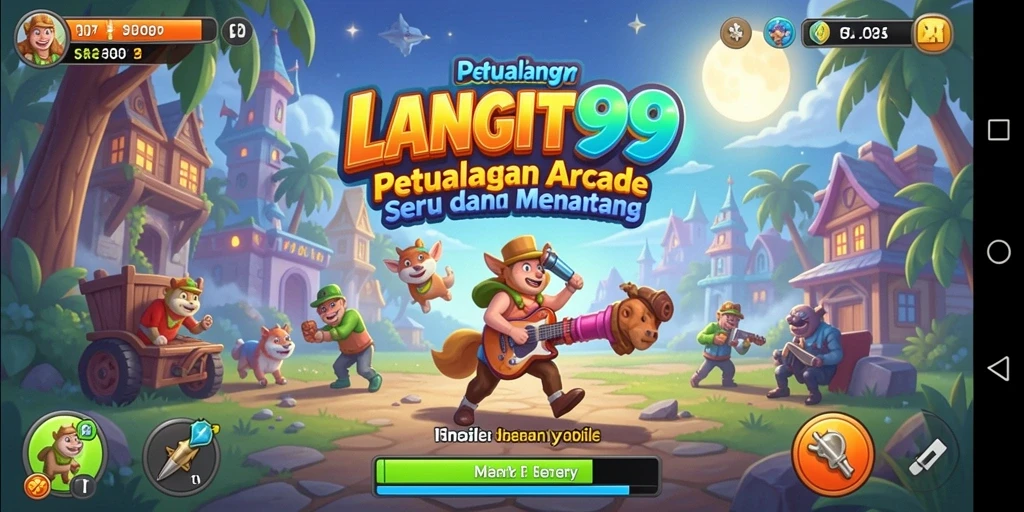 Screenshot LANGIT99 menampilkan aksi seru dalam gameplay Arcade yang cepat.