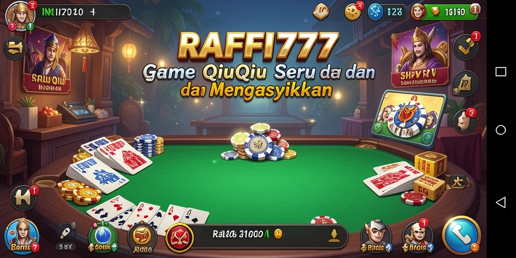 Screenshot RAFFI777 menunjukkan gameplay QiuQiu yang menarik.