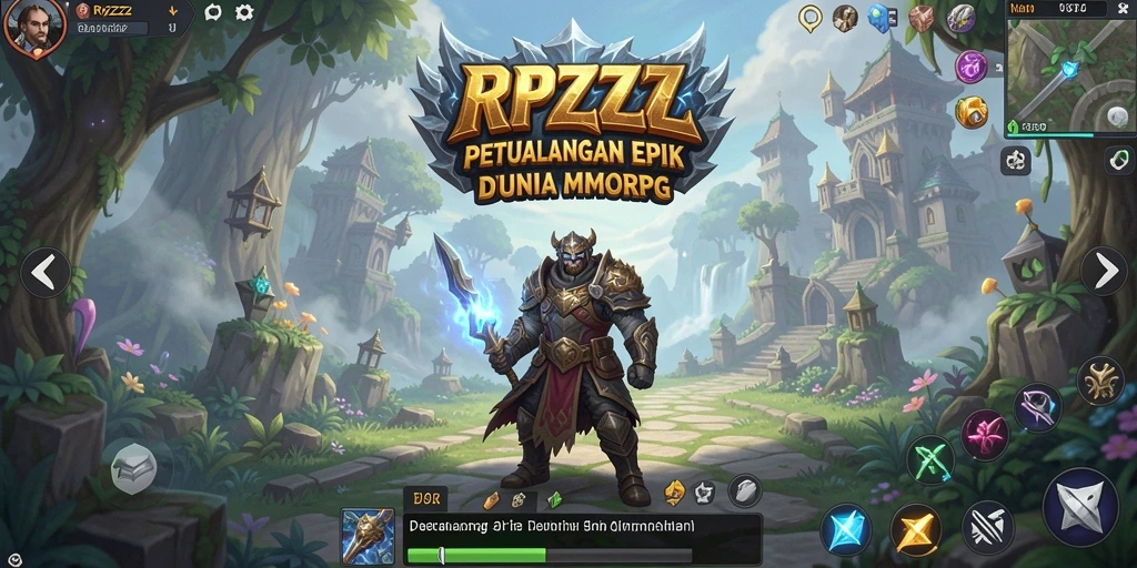 Tampilan gameplay yang menakjubkan di dunia MMORPG RPZZZ.